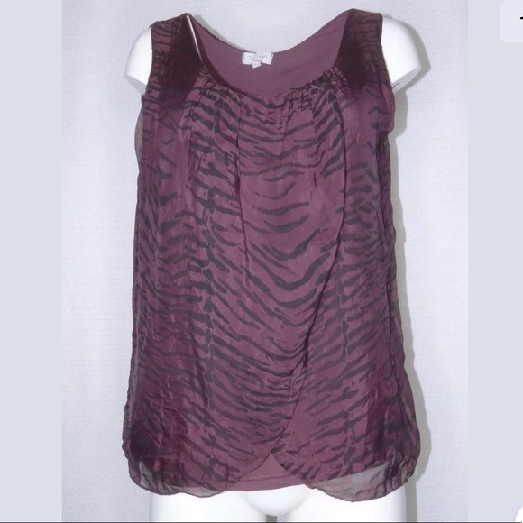 H Trend M Sleeveless Tiger Stripe Top Italy Made - Picture 1 of 5